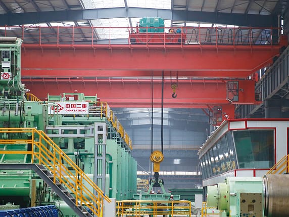 double girder overhead crane 山东临沂盛阳钢铁集团