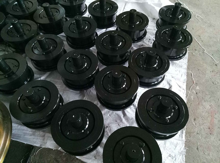 136 sets crane wheel exported to Morocco