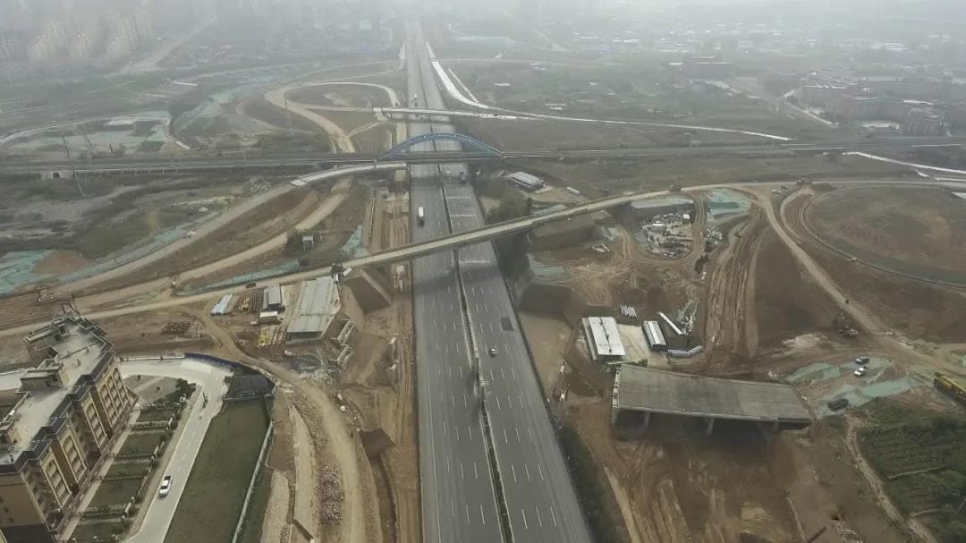 Menghua road rail dual purpose steel bridge