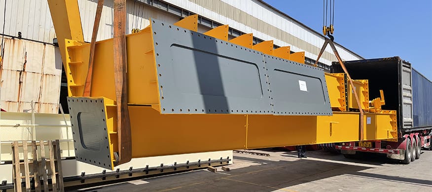 Gantry crane ground beam loading banner